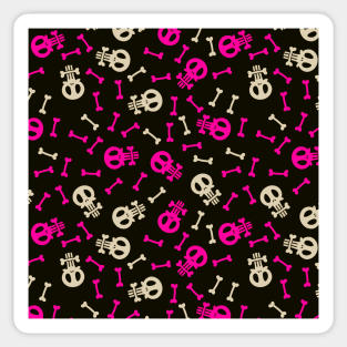 Pinky Skull Pattern Sticker